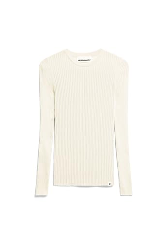 ARMEDANGELS ALAANIA RN - Damen M Oatmilk Strick Pullover Rundhalsausschnitt Fitted von ARMEDANGELS