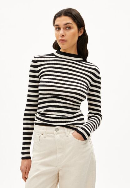 ARMEDANGELS ALAANIA STRIPED - Damen Pullover Slim Fit aus Bio-Baumwolle von ARMEDANGELS