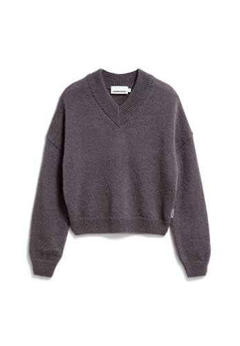 ARMEDANGELS Damen Pullover Oversized Fit aus Mohair-Woll Mix ALBASAA Mohair Oversized Fit Iron Cast von ARMEDANGELS