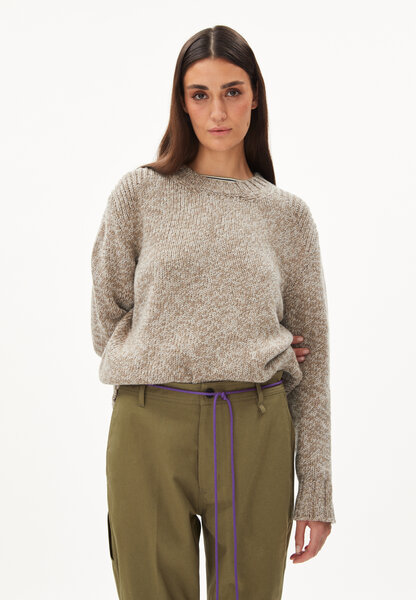 ARMEDANGELS AMALIAA LEOPARD - Damen Strick Pullover Relaxed Fit aus Bio-Woll Mix von ARMEDANGELS