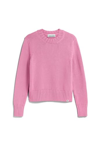 ARMEDANGELS AMALIAAS COMPACT - Damen L Pink Me Up Strick Pullover Rundhalsausschnitt Relaxed Fit von ARMEDANGELS