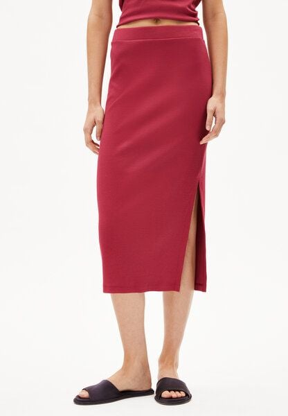 ARMEDANGELS AZITAA RIB MIDI SKIRT - Damen Ripp-Jerseyrock aus Bio-Baumwoll Mix von ARMEDANGELS