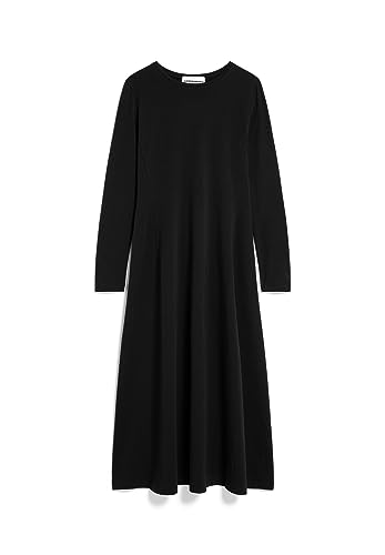 ARMEDANGELS AZURAA SOL - Damen S Black Kleider Jersey Rundhalsausschnitt Fitted von ARMEDANGELS