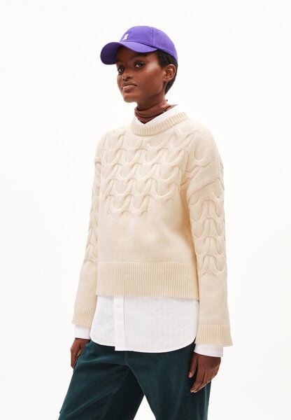 ARMEDANGELS BRUNAA CABLE - Damen Pullover Oversized Fit aus Bio-Woll Mix von ARMEDANGELS