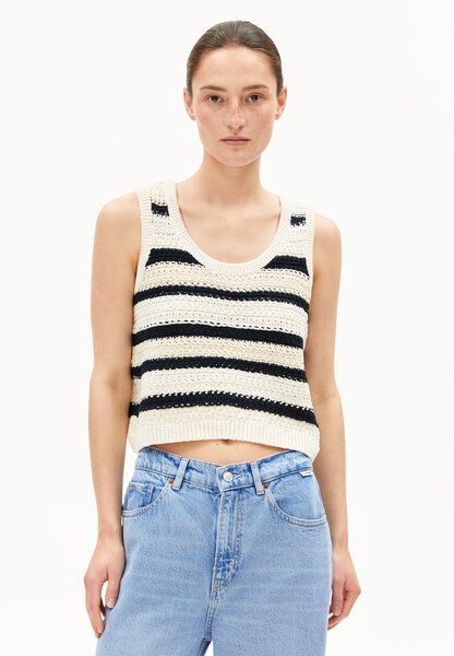 ARMEDANGELS CLAAIRE STRIPES - Damen Stricktop aus Bio-Baumwolle von ARMEDANGELS