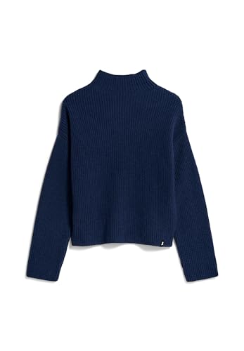 ARMEDANGELS DAKOTAAS REGLANA - Damen XS Deep Sea Blue Strick Pullover Mock-Ausschnitt Loose Fit von ARMEDANGELS