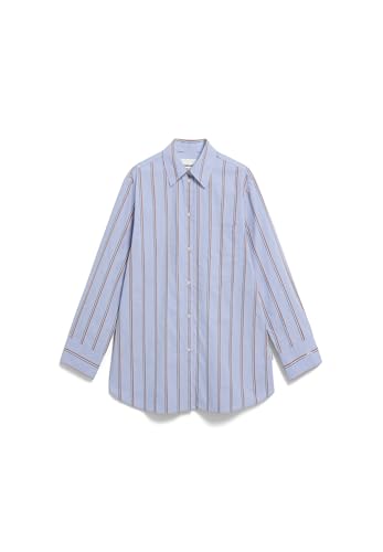 ARMEDANGELS Damen Bluse aus Bio-Baumwolle HALIAA Striped Loose Fit Heather von ARMEDANGELS