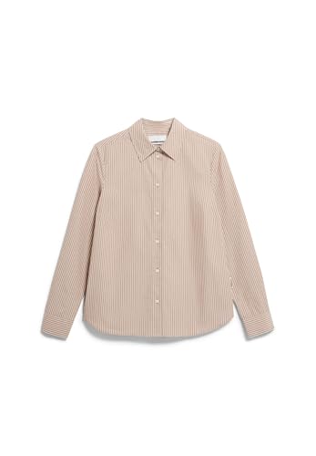 ARMEDANGELS Damen Bluse aus Bio-Baumwolle LOUILAA Striped Relaxed Fit Pale Umber-Light Oatmilk von ARMEDANGELS