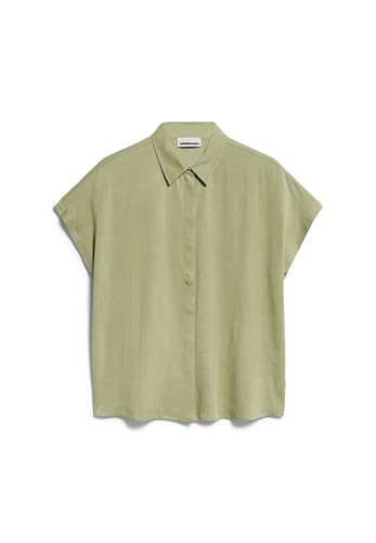 ARMEDANGELS Damen Bluse aus LENZING™ ECOVERO™ Viskose LARISAANA Relaxed Fit Light Matcha von ARMEDANGELS
