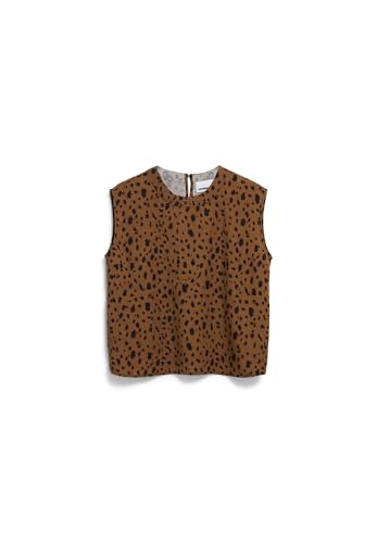 ARMEDANGELS Damen Bluse aus Tencel™ Lyocell NERAALI LEOPAA Relaxed Fit Dark Camel von ARMEDANGELS