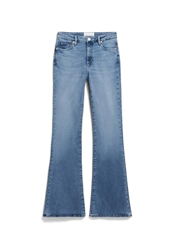 ARMEDANGELS Damen Flared Jeans Bio-Baumwoll Mix X-Stretch ANAMAA Fitted Blue Mist von ARMEDANGELS