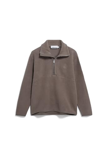 ARMEDANGELS Damen Fleece-Sweatshirt aus Bio-Baumwolle HAARLEENAA Cotton Fleece Oversized Fit Walnut Cream von ARMEDANGELS