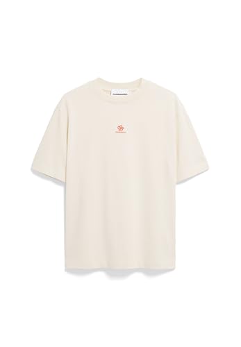 ARMEDANGELS Damen Heavyweight T-Shirt aus recyceltem Baumwoll Mix TARJAA Back FLOWAA Loose Fit Undyed von ARMEDANGELS