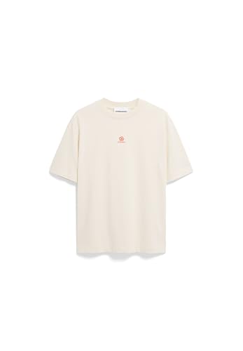 ARMEDANGELS Damen Heavyweight T-Shirt aus recyceltem Baumwoll Mix TARJAA Back FLOWAA Loose Fit Undyed von ARMEDANGELS