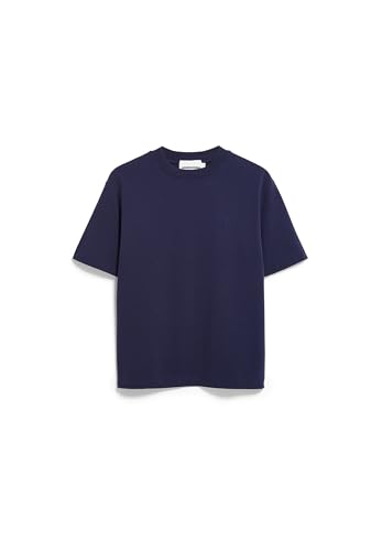 ARMEDANGELS Damen Heavyweight T-Shirt aus recyceltem Baumwoll Mix TARJAA Loose Fit Tinted Navy von ARMEDANGELS