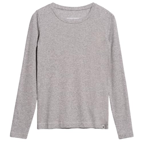 ARMEDANGELS Damen Jaaleaa Longsleeve, Grey Melange, L von ARMEDANGELS