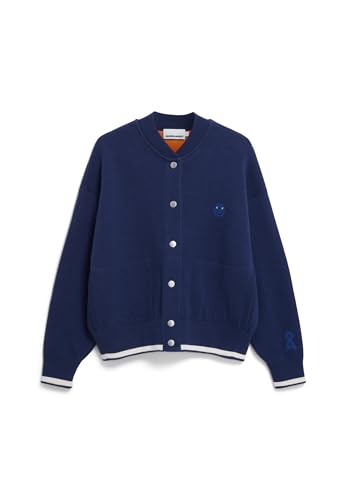ARMEDANGELS Damen Jacke aus Bio-Baumwoll Mix AALISON Oversized Fit Blue Noon-Light Tangerine von ARMEDANGELS
