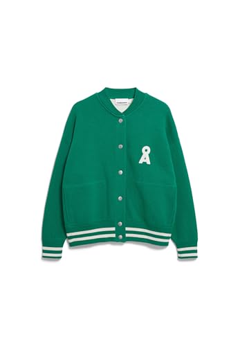 ARMEDANGELS Damen Jacke aus Bio-Woll Mix Iconic Å AALISON Oversized Fit Emerald Green-oatmilk von ARMEDANGELS