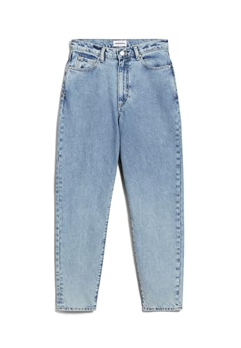 ARMEDANGELS Damen Jeans Mom Fit High Waist Ankle recycelte Baumwolle Non-Stretch MAIRAA Mom Fit Fresh Blue von ARMEDANGELS