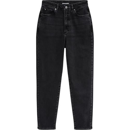 ARMEDANGELS Damen Jeans Mom Fit High Waist Ankle recycelter Baumwoll Mix Comfort-Stretch MAIRAA Comfort Mom Fit Black Washed Authentic von ARMEDANGELS