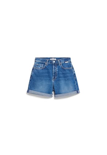ARMEDANGELS Damen Jeans Shorts aus Hanf-Mix SHEAARI Regular Fit Wavy Blue von ARMEDANGELS