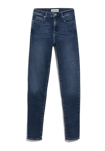 ARMEDANGELS Damen Jeans Skinny Leg Mid Waist Bio-Baumwoll Mix X-Stretch TILLAA Skinny Fit Stone Wash von ARMEDANGELS