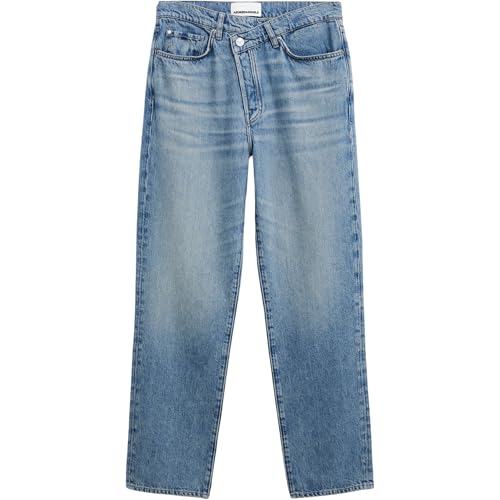 ARMEDANGELS Damen Jeans Straight Leg High Waist Bio-Baumwoll Mix Non-Stretch AAIKALA Detail Regular Fit Cerulean von ARMEDANGELS