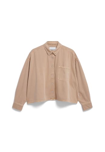 ARMEDANGELS Damen Jeansbluse aus Bio-Baumwoll Mix NALAANI Oversized Fit True Camel von ARMEDANGELS