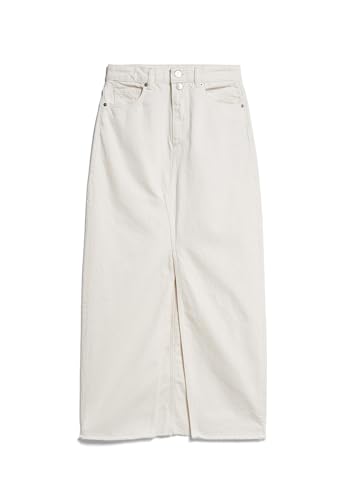 ARMEDANGELS Damen Jeansrock Slim Fit aus recycelter Baumwolle KITAARI Demi Regular Fit White von ARMEDANGELS