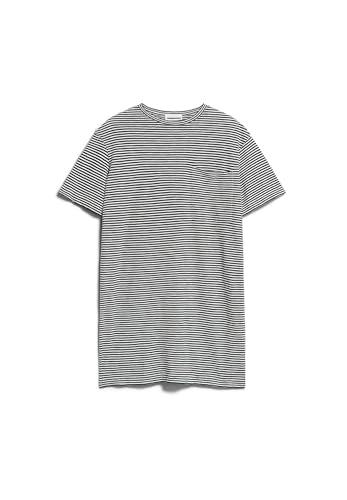 ARMEDANGELS Damen Jerseykleid aus Bio-Baumwolle CHAARA Lovely Stripes Loose Fit Black-oatmilk von ARMEDANGELS