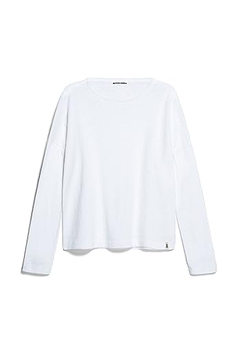 ARMEDANGELS Damen Longsleeve Loose Fit aus Bio-Baumwolle ZORAA LI Heavy FLAMÈ Oversized Fit White von ARMEDANGELS