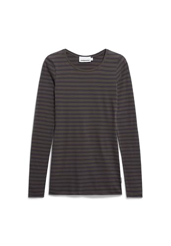 ARMEDANGELS Damen Longsleeve aus Bio-Baumwolle EINIAARA Stripes Slim Fit Walnut Cream-Dark Steel ARMEDANGELS Damen Longsleeve aus Bio-Baumwolle EINIAARA Stripes Slim Fit Walnut Cream-Dark Steel von ARMEDANGELS