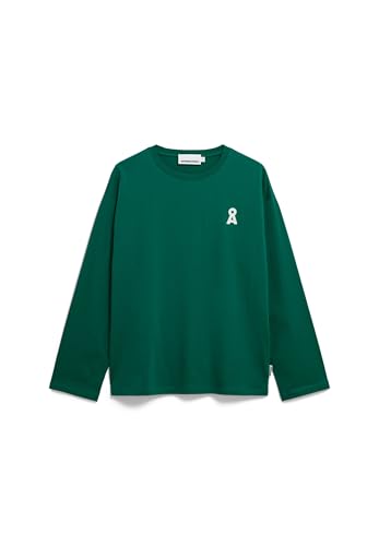 ARMEDANGELS Damen Longsleeve aus Bio-Baumwolle Iconic Å FIETAA Longsleeve Oversized Fit Emerald Green von ARMEDANGELS