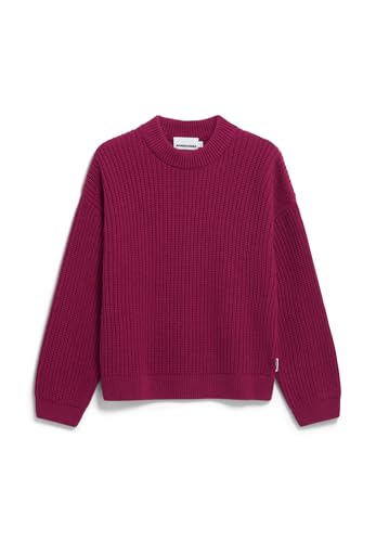 ARMEDANGELS Damen Pullover Loose Fit aus Bio-Woll Mix MIYAAR SOLID Loose Fit Cherry Juice von ARMEDANGELS