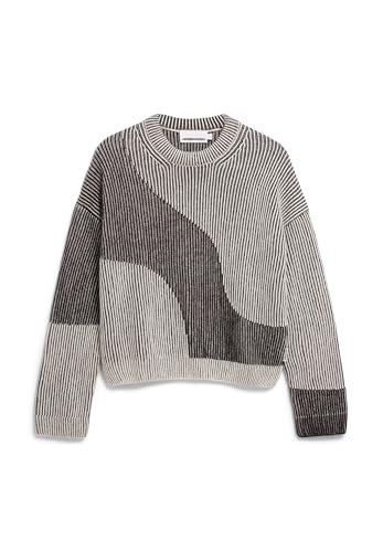 ARMEDANGELS Damen Pullover aus Bio-Woll Mix MAYRAA VANISE Loose Fit Black-Off White von ARMEDANGELS