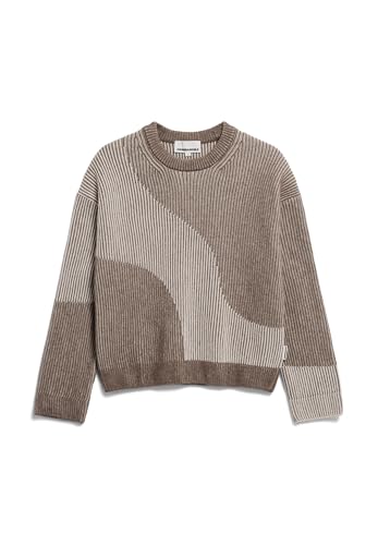 ARMEDANGELS Damen Pullover aus Bio-Woll Mix MAYRAA VANISE Loose Fit Cinnamon Dust Melange-oatmilk von ARMEDANGELS