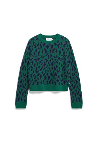 ARMEDANGELS Damen Pullover aus recyclem Bio-Woll Mix DILIRIAA LEOPAA Loose Fit Emerald Green von ARMEDANGELS