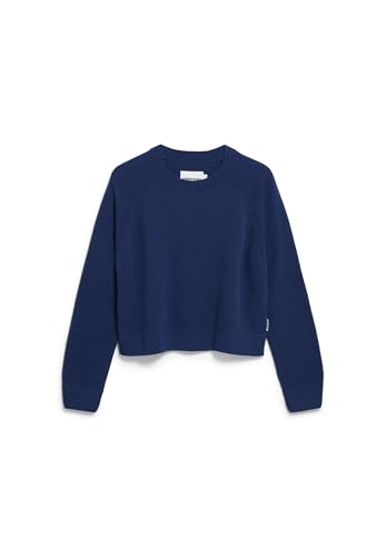 ARMEDANGELS Damen Pullover aus recyclem Bio-Woll Mix DILIRIAA REGLANA Loose Fit Blue Noon von ARMEDANGELS