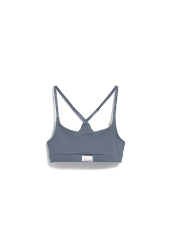ARMEDANGELS Damen RIPP-Bralette aus Bio-Baumwoll Mix TOVAA Rib Fitted Blue Stone von ARMEDANGELS