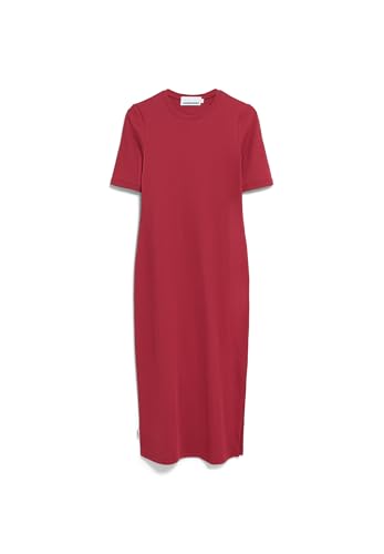 ARMEDANGELS Damen RIPP-Jerseykleid aus Bio-Baumwoll Mix SEHAARAA Fitted Red Ash von ARMEDANGELS