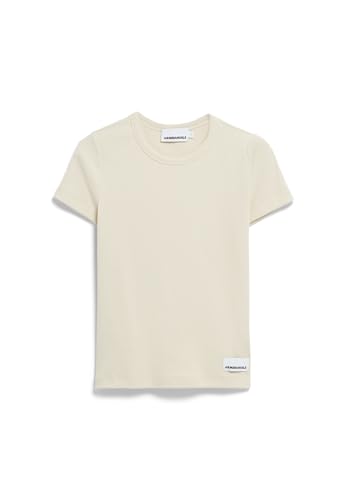 ARMEDANGELS Damen RIPP-T-Shirt aus Bio-Baumwoll Mix KARDAA Slim Fit Summer Hay von ARMEDANGELS