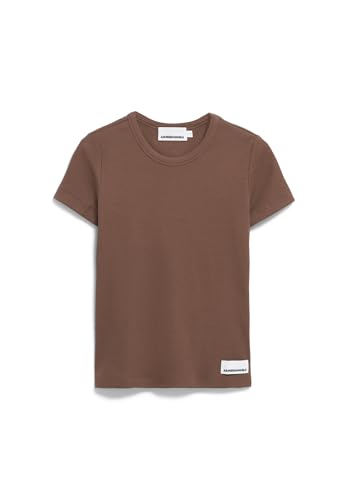 ARMEDANGELS Damen RIPP-T-Shirt aus Bio-Baumwoll Mix KARDAA Slim Fit Toasty Tan von ARMEDANGELS