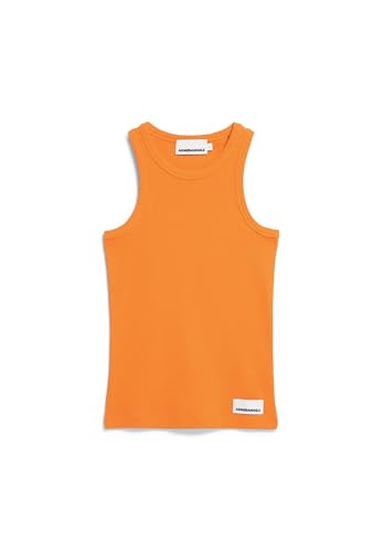 ARMEDANGELS Damen RIPP-Top aus Bio-Baumwoll Mix KANITAA Fitted Light Tangerine von ARMEDANGELS