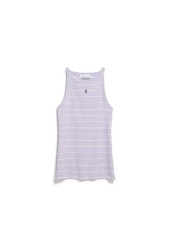 ARMEDANGELS Damen RIPP-Top aus Bio-Baumwoll Mix KATAALIN FINE Stripes Fitted Soft Lilac von ARMEDANGELS