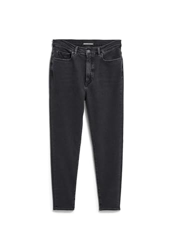 ARMEDANGELS Damen Skinny Jeans High Waist Bio-Baumwoll Mix X-Stretch INGAA Skinny Fit True Black Washed von ARMEDANGELS