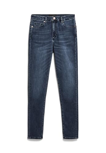 ARMEDANGELS Damen Skinny Jeans Mid Waist Bio-Baumwoll Mix X-Stretch TILLAA Skinny Fit Galaxy Blue von ARMEDANGELS