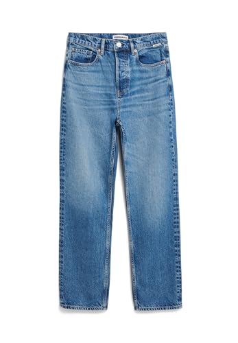 ARMEDANGELS Damen Straight Jeans High Waist recycelte Baumwolle AAIKALA Regular Fit Crunchy von ARMEDANGELS