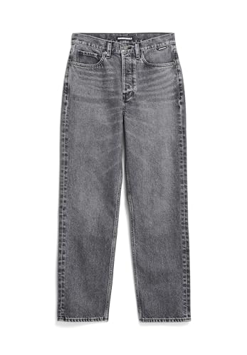 ARMEDANGELS Damen Straight Jeans High Waist recycelte Baumwolle AAIKALA Regular Fit Soft Ash von ARMEDANGELS