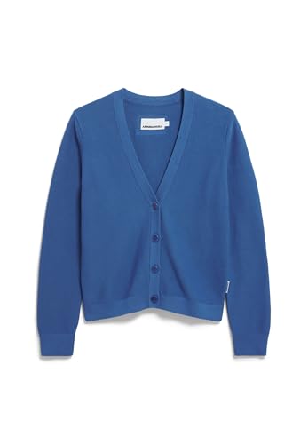 ARMEDANGELS Damen Strickjacke aus Bio-Baumwolle MENAAL Links Links Regular Fit Dark Morning von ARMEDANGELS