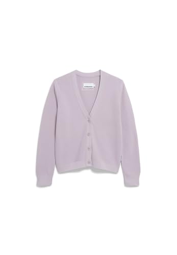 ARMEDANGELS Damen Strickjacke aus Bio-Baumwolle MENAAL Links Links Regular Fit Ice Grape von ARMEDANGELS